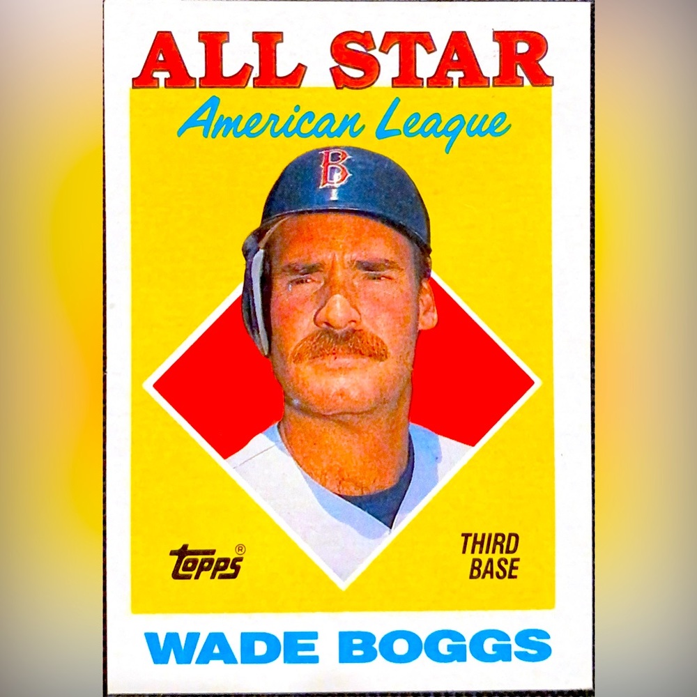 1988 Wade Boggs Boston Red Sox Baseball Card – Topps All-Star #388